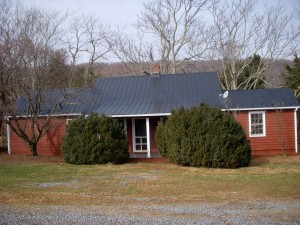 front door and yard